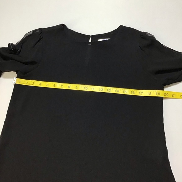 Peter Nygard Black Shiffon Split Sleeve Blouse - Picture 9 of 10